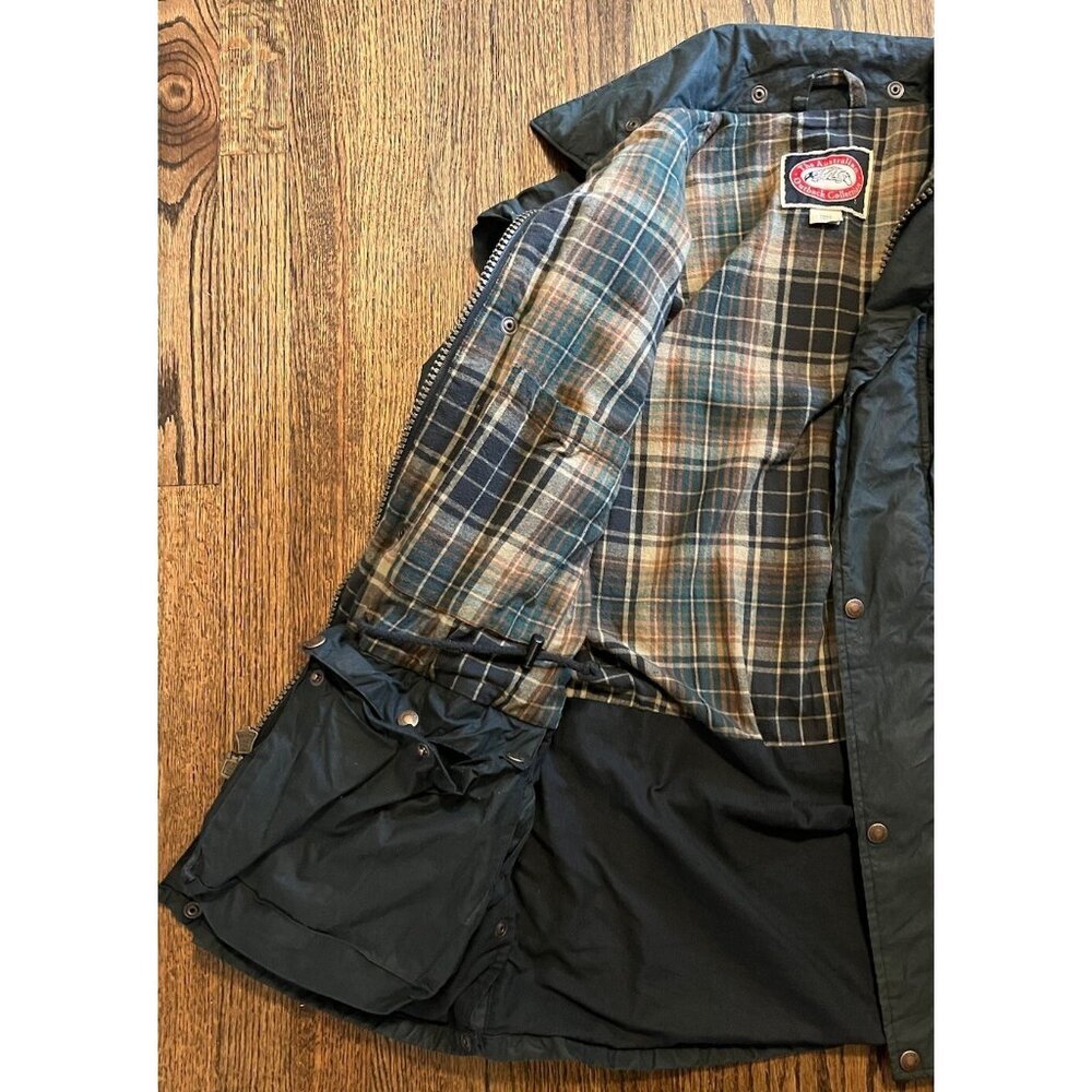 The Australian Outback Collection Green Chore Jacket Oil Skin Ranch Wear Size S - Picture 8 of 13